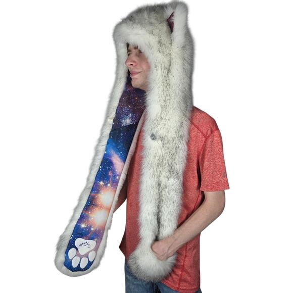 SpiritHoods Husky Rare Galaxy Collector's Edition 2018 Faux Fur Hood Galaxy Paws - Picture 3 of 12